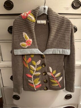 Anthropologie Charlie & Robin Shawl Collar Cardigan Sweater XS